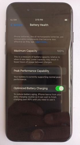  iPhone 7 32 Gb Negro Mate Bateria 100%