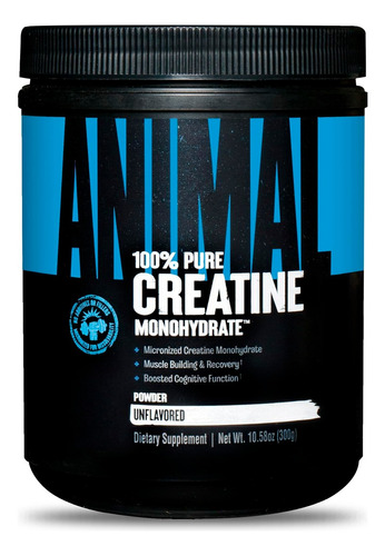 Animal 100% Creatine Monohydrate 300g - 60 Sv 