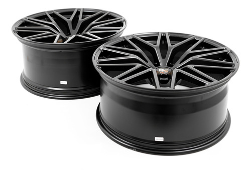 Rodas 21 Forjadas Porsche Macan Gts 5x112 2 Talas Concavas Cor Preto Acetinado