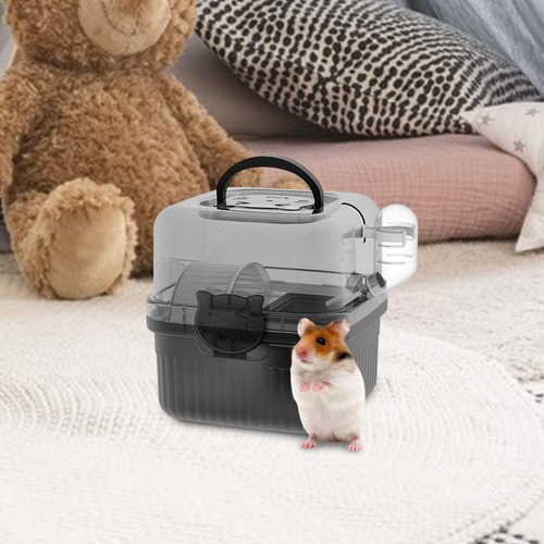 Ventilação De Habitat De Hamster De Gaiola De Preto