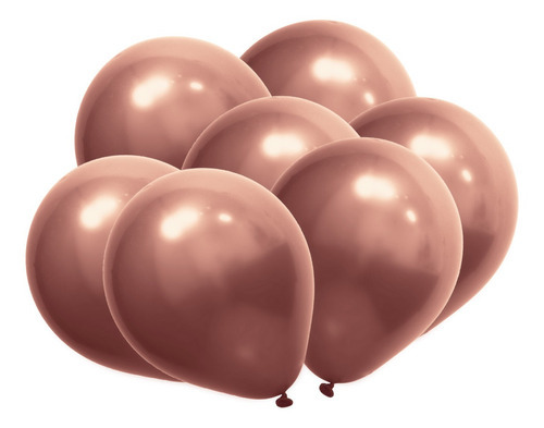 Globos redondos cromados, números 5 a 25 pulgadas, color bronce, para fiestas, color bronce