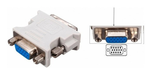 Adaptador De Video Dvi Macho A Vga Hembra