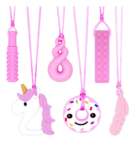 Collares Masticables Para Niñas Sensoriales, Juguetes Sensor