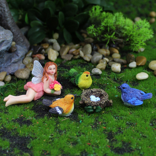 Figuritas De Jardín De Hadas, Accesorios Para Casa De