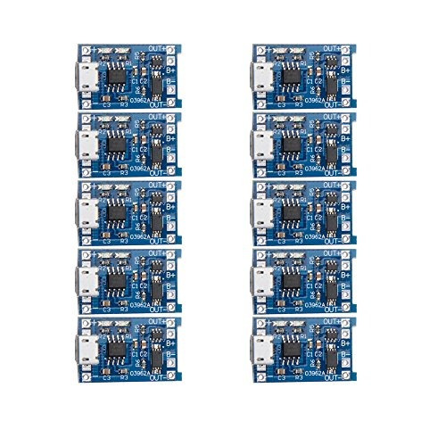 Chenbo 10 Pc 5v Micro Usb 1a 18650 Tp4056 Batería De Litio