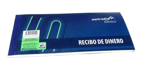 Paquete Con 5 Block Recibo De Dinero 50 Hojas Estrella