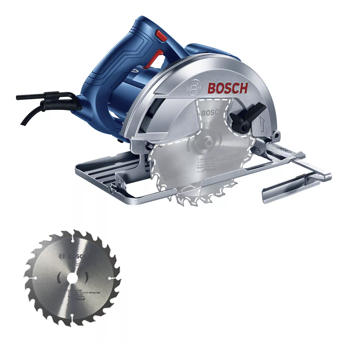 Bosch Professional GKS 150 Sierra circular color azul 220V 1500W