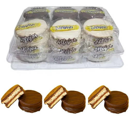 Alfajor Damann Atacado Direto De Fábrica 18un 50gr Chocolate