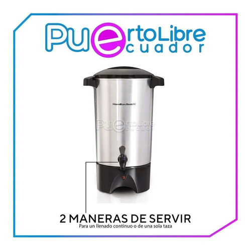 Imagen 6 de 9 de Hamilton Beach Cafetera Metalica Automatica 45 Tazas Potente