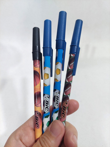 4 Antiguas Biromes Lapicera Boli Bic Deportes Tinta Seca 90s (Usado)