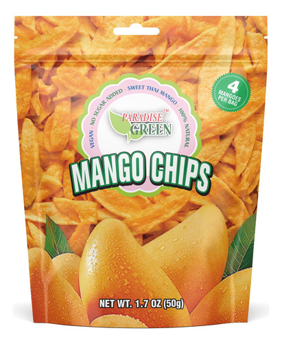Paradise Green Chips De Mango 50 Gramos