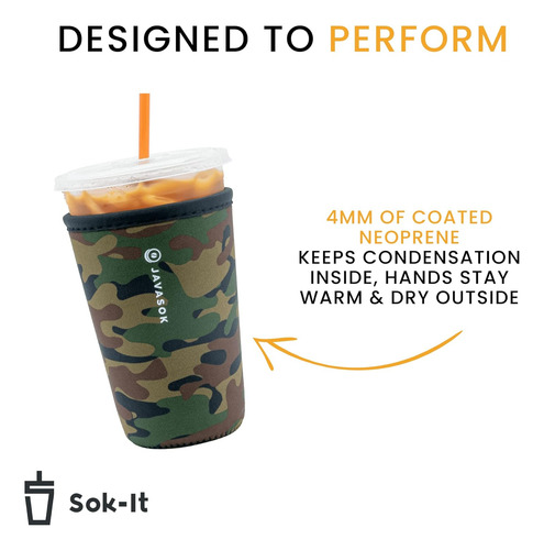 Sok It Java Sok - Funda De Neopreno Aislada Para Taza De Caf