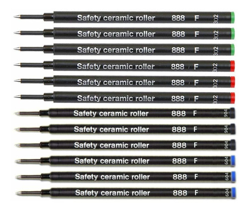 Paquete De 12  Schmidt 888 F Safety Ceramic Rollerball ...