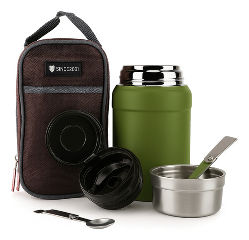 Termo Acero Inoxidable Comida Camping Termos 800ml + Cuchara