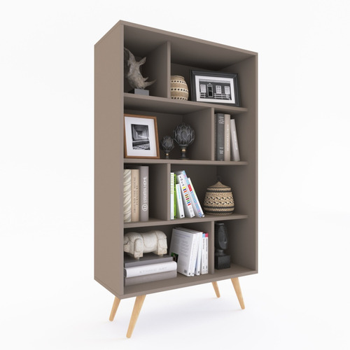 Biblioteca Modular Nordico Escandinavo Delos 4 Estantes