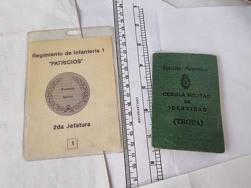 Cedula Militar Pase Tropa Documento Antiguo Precio X Los 2