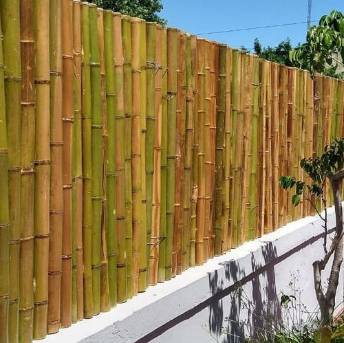 Cerco De Caña De Bambu Tacuara 1m Base X 070 Altura