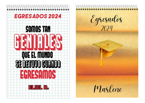 Anotadores Libreta Personalizados 10x14 Egresados X 10un