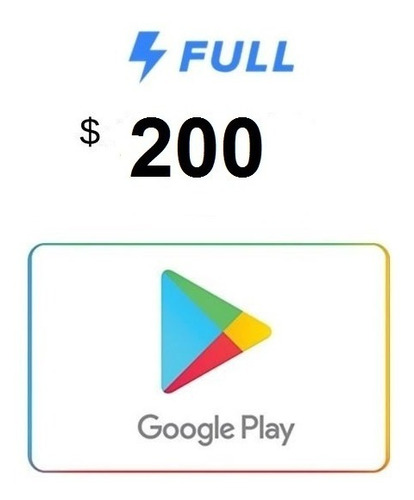 Imagen 1 de 2 de Tarjeta De Regalo Google Play De 200 Pesos