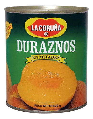 Durazno En Mitades La Coruña Lata 820 Gr