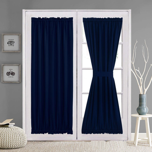 Cortinas Aquazolax Lisas Blackout Para Puerta Francesa