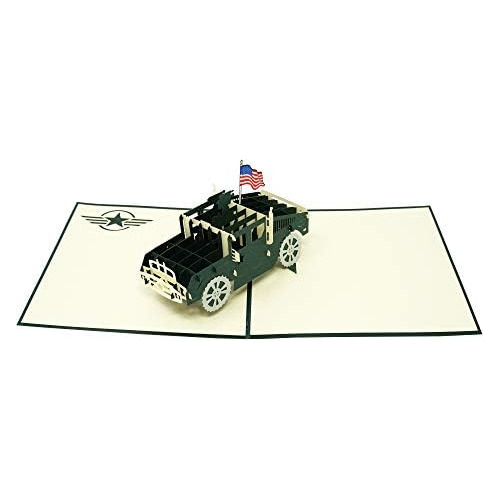 Tarjeta 3d Pop-up  Humvee Wow  Todas Ocasiones