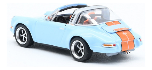 Auto Escala 1/64 Porsche Singer Targa Gulf Azul Pr64-0078 Color Agua