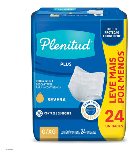 Plenitud Íntima Descartável Protect Plus 24 unidades G/XG