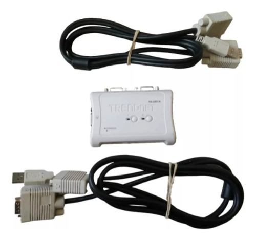 Switch Kvm Trendnet Tk207k De 2 Puertos Usb Incluye Cables