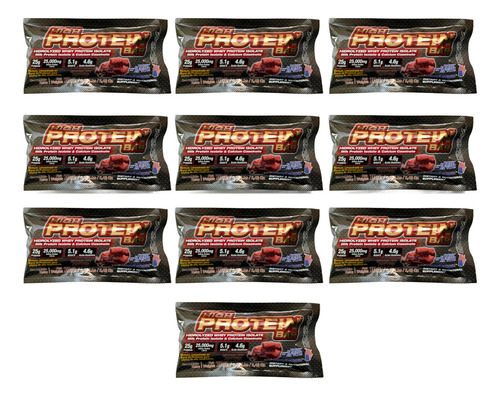 10 X High Protein Bar 25g De Proteina Barra Chocolate Browni Sabor Chocolate Brownie