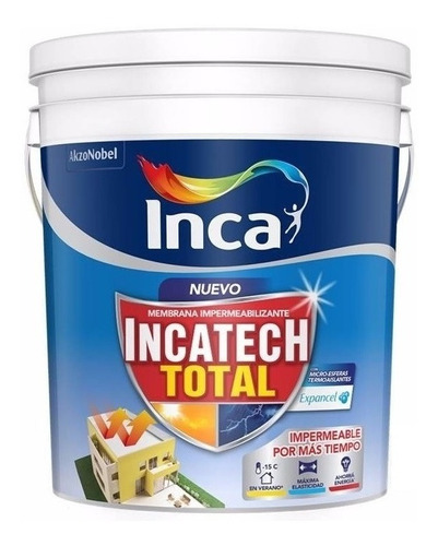 Pintura Inca Techo Incatech Total 20kg Termoaislant Pintelux