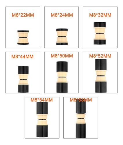 Dh Bike Rear Shock Du Bushing Kit, Easy Install 6,8 Cm