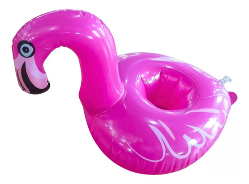 4x Boia Porta Copos Inflável Flamingo Importway Para Piscina