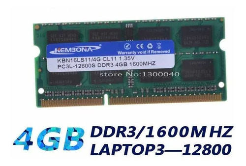 Memoria Ram Kembona Ddr3l 4gb 1600 Para Laptop (Usado)