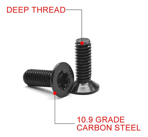 50 Pcs M4 X 12 Mm Torx Drive Counttersunk Tornillo De Acero