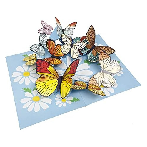 Hermosas Mariposas  Tarjeta De Felicitación 3d Desp...