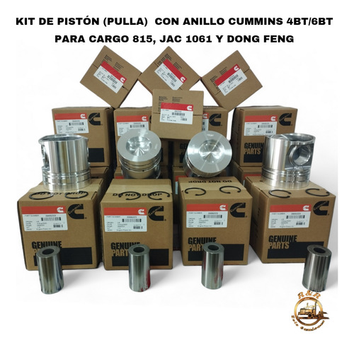 Kit Pistón Cummins 4bt/6bt (pulla) Con Anillo Para Cargo 815
