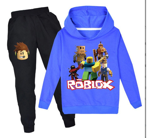 Conjunto De Chándal Roblox Con Capucha Y Pantalón Para Niños