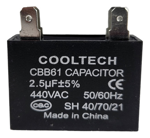 Capacitor Marcha Cuadrado 2,5uf Microfaradios 440v 50/60hz