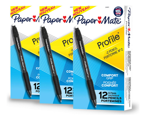 Juego De Portaminas Paper Mate Profile Mech, Mina De Lápiz