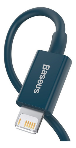 Cable Para IPhone Baseus para iPhone Lightning de carga rápida de 2,4 A,2 metros,Color Azul