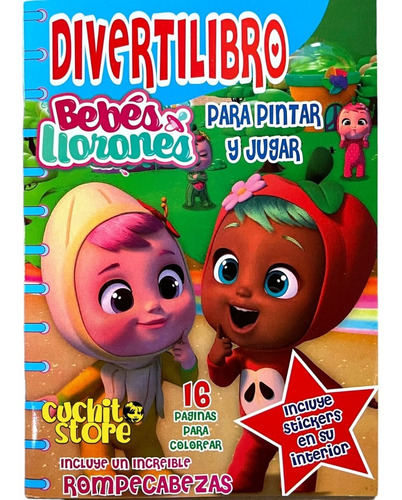 Divertilibro Libro Para Colorear Bebe Llorones Pintar Niñas