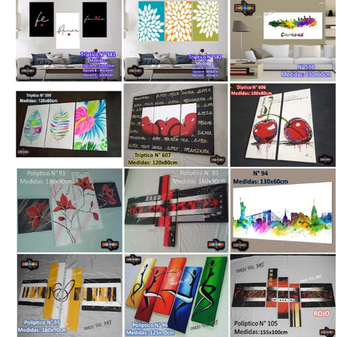 Cuadros Abstractos Modernos Minimalistas, Obras Yol Art
