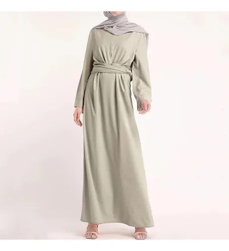 L Mujer Dubai Abaya Ropa Musulmana Vendaje Kaftan Islámico