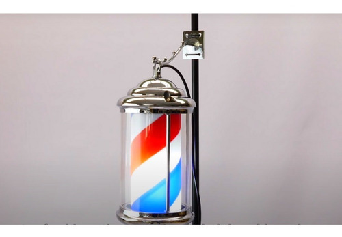 Caramelo Giratorio Para Barbería Con Luz Led Mini