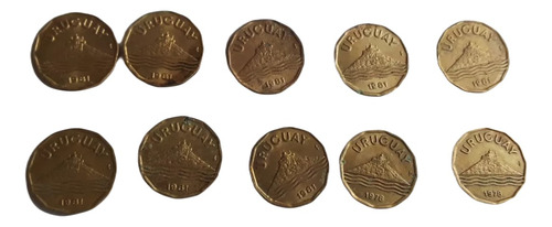 10 Monedas 20 Centésimos Uruguayo Año  1978-81