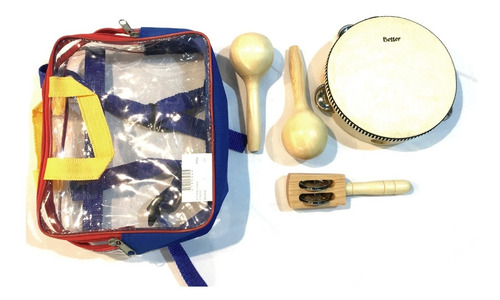 Besser Lt3 Kit Set Percusion Infantil Niños Escuela + Bolso