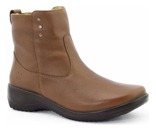 Bota Corta Mujer Cuero Bestseller Zapato Confort Invierno