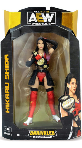 Figura De Acción Aew Hikaru Shida Unrivaled 6 Jazwares T Fgc