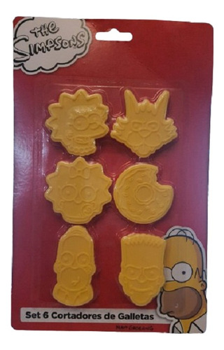  Cortador De Galletas Homero Bart Lisa Simpon Dona Gato